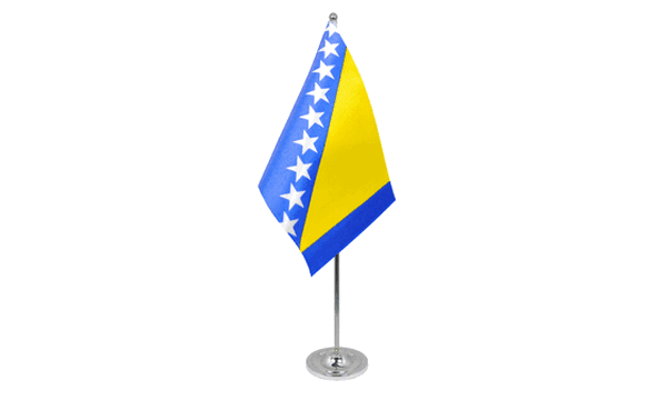 Bosnia and Herzegovina Satin Table Flag